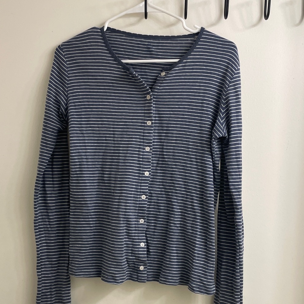 Brandley Melville Stripe Buttoned Top